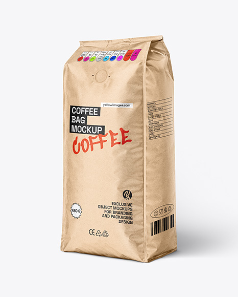 Kraft Paper Coffee Bag Mockup