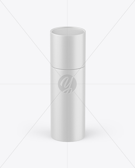 Matte Paper Tube Mockup – Front View (High-Angle Shot)