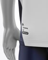Training Sleeveless Kit Mockup - Back Half Side View