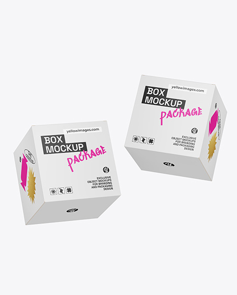 Two Paper Boxes Mockup