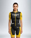 Woman Wearing Cycling Jersey and Bib Shorts Mockup