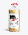 Clear Snack Package with Rice Cakes Mockup