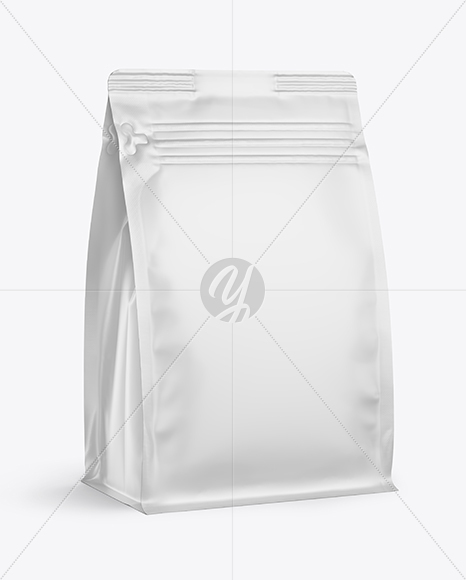 Matte Coffee Bag Mockup - Half Side view