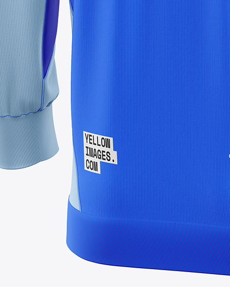 Long Sleeve Training Jacket Mockup - Back Half Side View