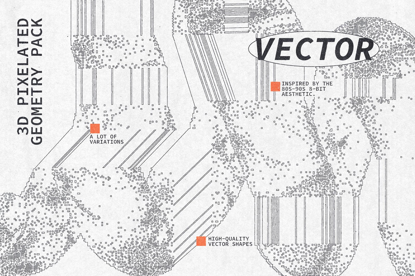 3D Pixelated Geometry Pack