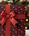 Gift Box with Christmas Tree on Background Mockup
