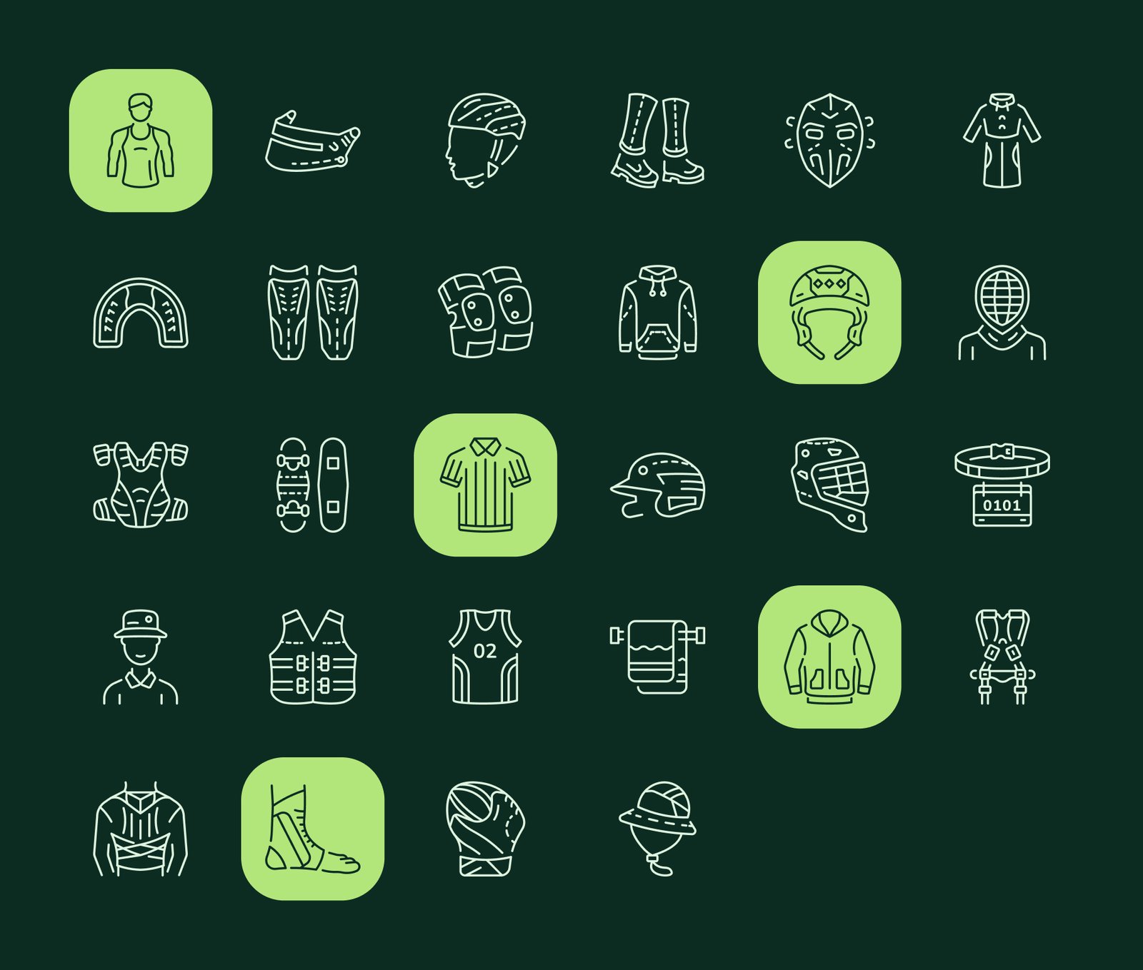 Sportswear Icon Art Set