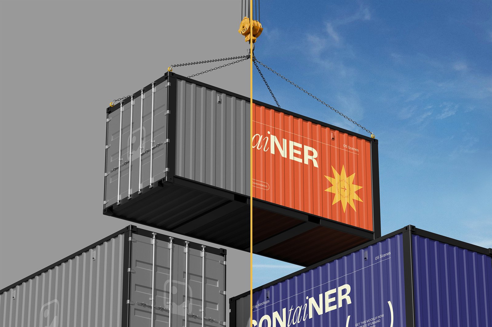 Shipping Container Mockup