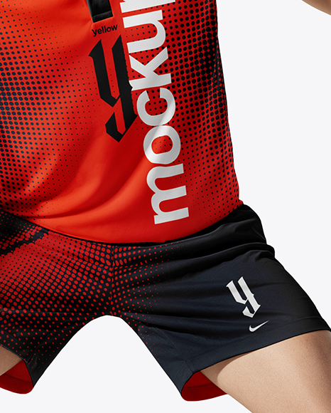 Man Wearing Table Tennis Uniform Mockup