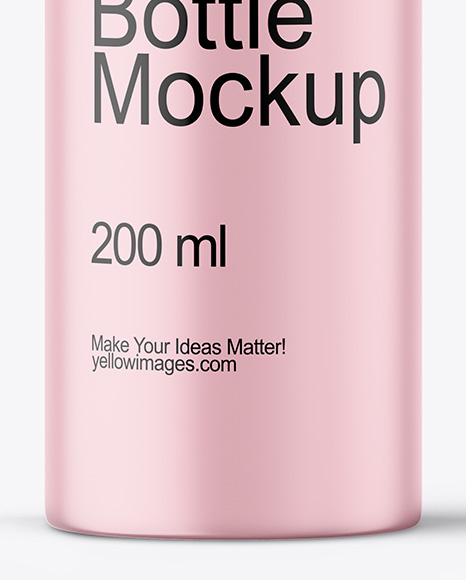 Frosted Cosmetic Bottle with Pump Mockup
