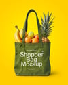 Shopper Bag with Fruits Mockup