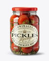 Glass Jar Filled Pickled Tomatoes Mockup