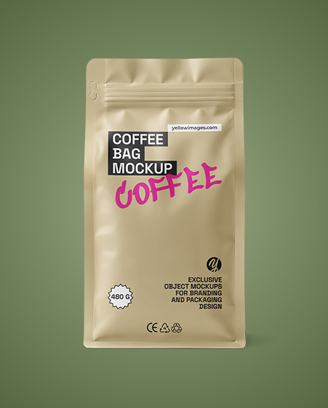 Matte Coffee Bag Mockup