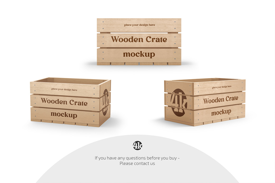 Wooden Crate Mockup Set