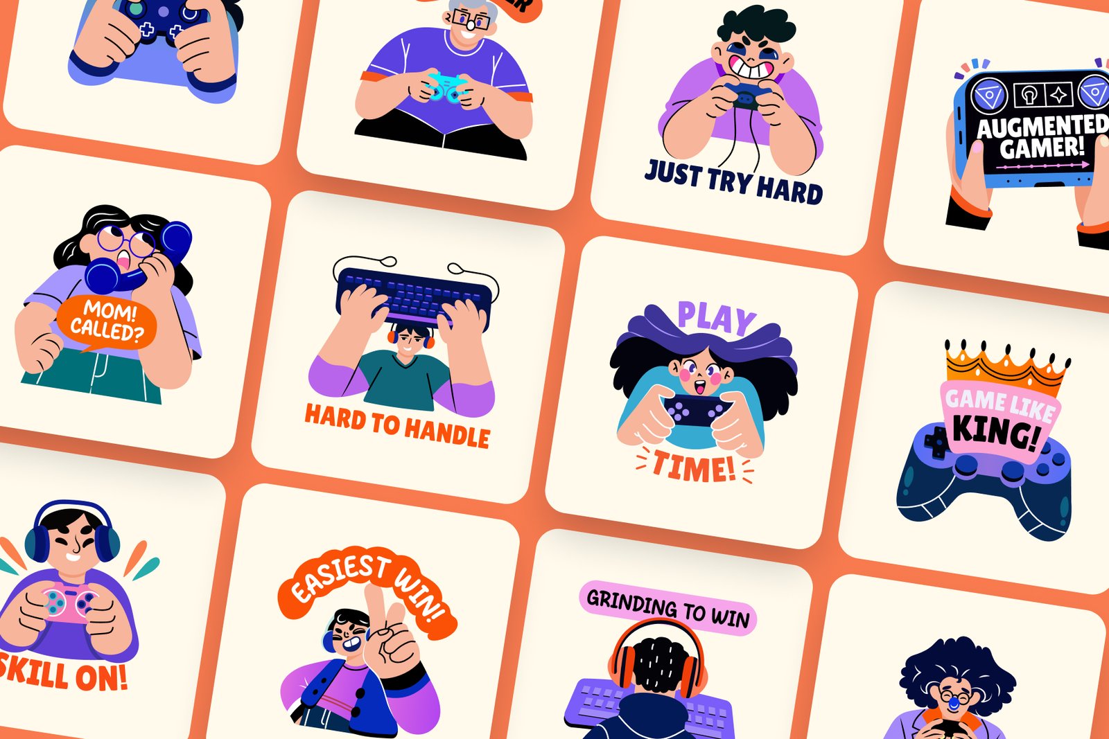 Gaming Stickers Set