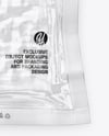 Clear Plastic Flow-Pack with Minced Meat Mockup