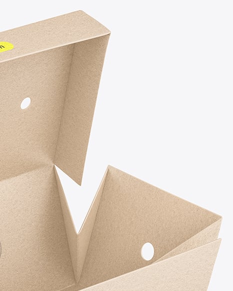 Kraft Paper Food Box Mockup