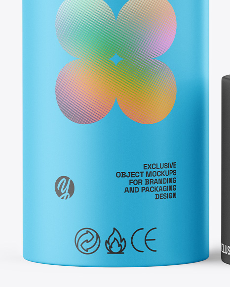 Opened Matte Paper Tube Mockup