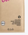 Kraft Coffee Bag Mockup – Half Side View