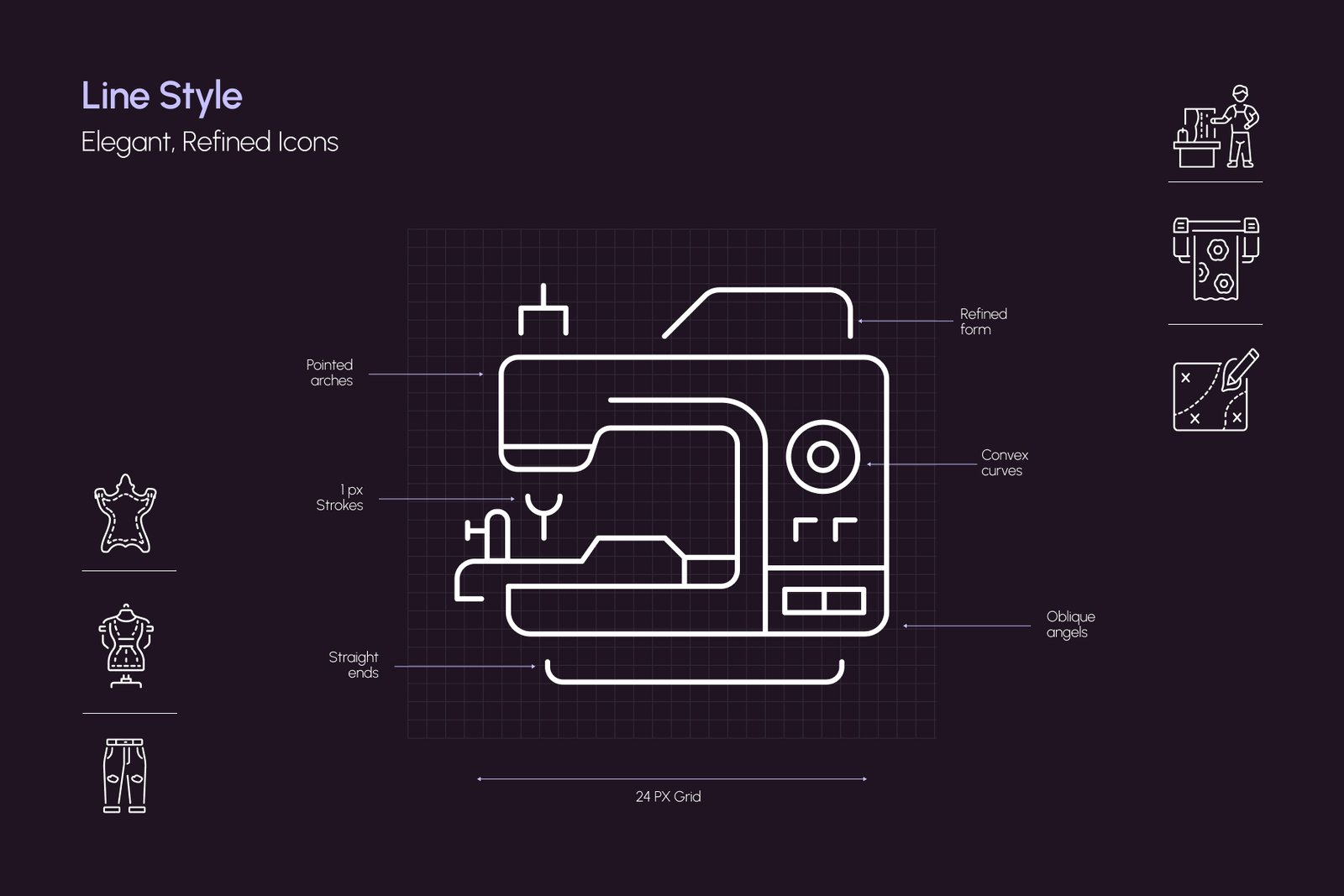 Textile Icon Art Set