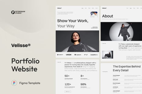 Velisse – Portfolio Website UI Figma Template - Designs