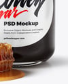 Glass Jar with Dark Eucalyptus Honey Mockup