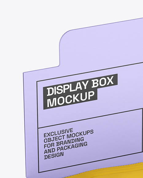 Box with Glossy Trading Card Packs Mockup