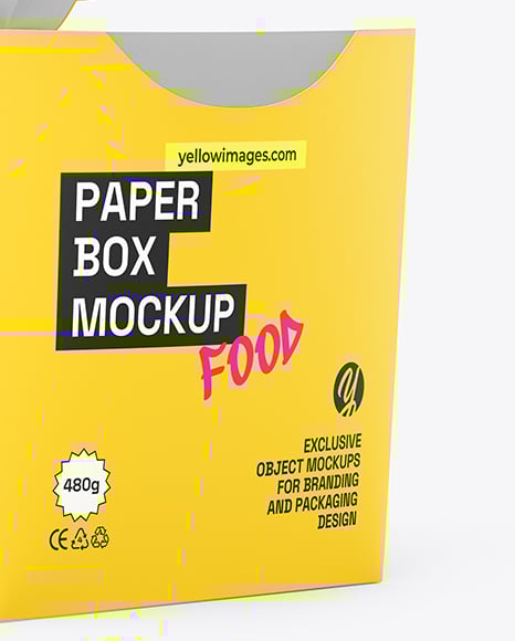 Paper Food Box Mockup