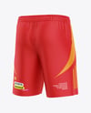 Training Shorts Mockup - Back Half Side View