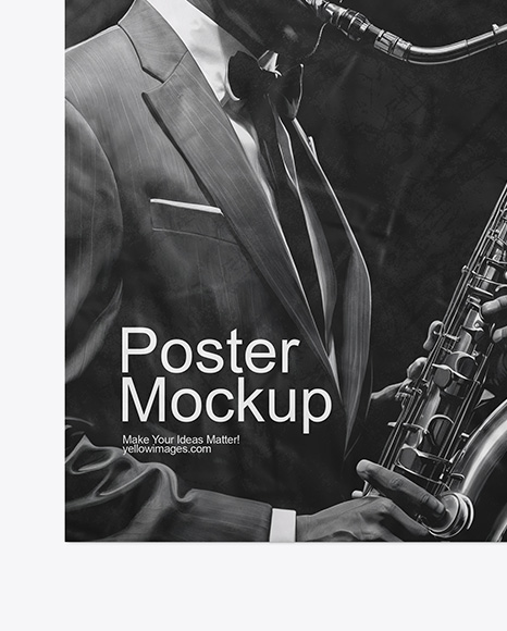 Poster on Concrete Wall Mockup