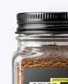 Square Glass Jar with Ground Allspice Mockup