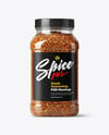 Plastic Jumbo Jar with Steak Seasoning Mockup