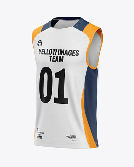 Training Sleeveless Jersey Mockup - Half Side View - Mockups