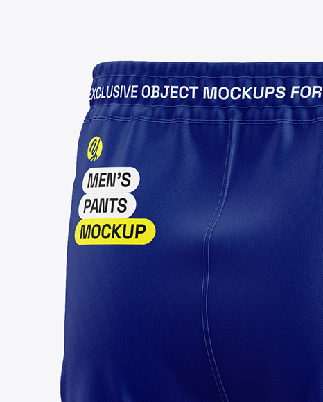 Men’s Pants Mockup - Back Half Side View