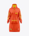 Women Cotton Hoodie Dress Mockup