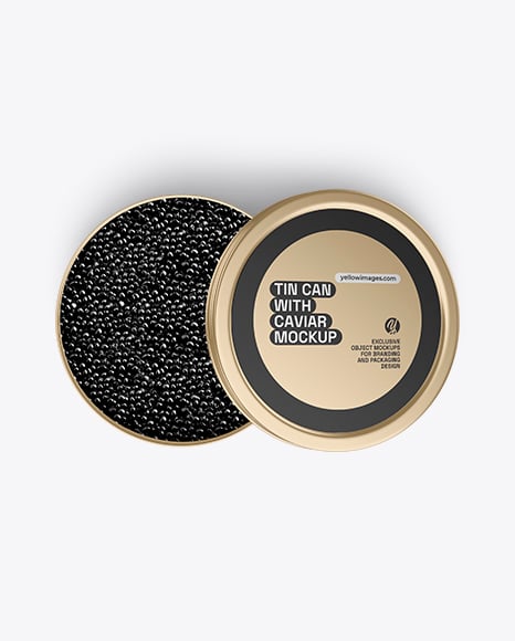 Tin Can with Black Caviar Mockup - Blank+black+kids+t-shirt+mock+up+template+|+Premium+PSD+File