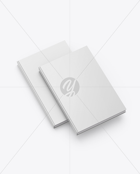 Two Hardcover Books Mockup