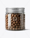 Plastic Jar with Whole Allspice Mockup