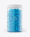 Plastic Jar with Gummies Mockup
