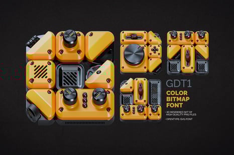 GDT1 - Color Bitmap Font - Fonts