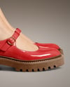 Mary Janes on Woman's Legs with Pants Mockup