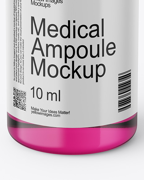 Clear Glass Medical Ampoule Mockup
