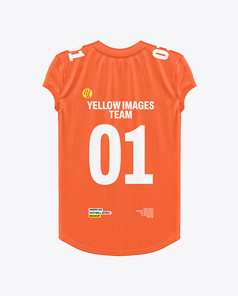 American Football Jersey Mockup - Back View