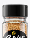 Glass Jar with Smoked Sea Salt Mockup