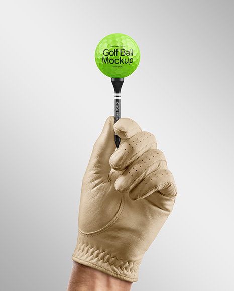 Golf Ball on Tee Mockup
