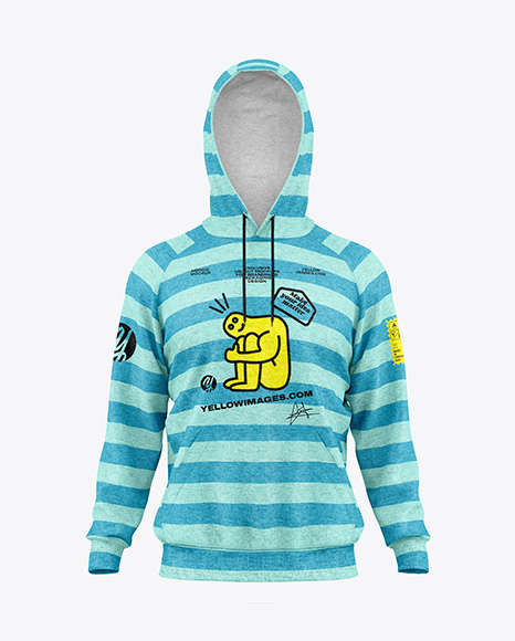 Men's Heather Hoodie Mockup - Front View