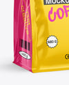 Glossy Coffee Bag Mockup - Half Side view