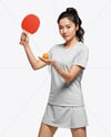 Woman Wearing Table Tennis Uniform Mockup