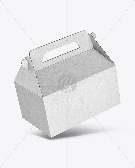 Kraft Paper Box w/ Handle Mockup