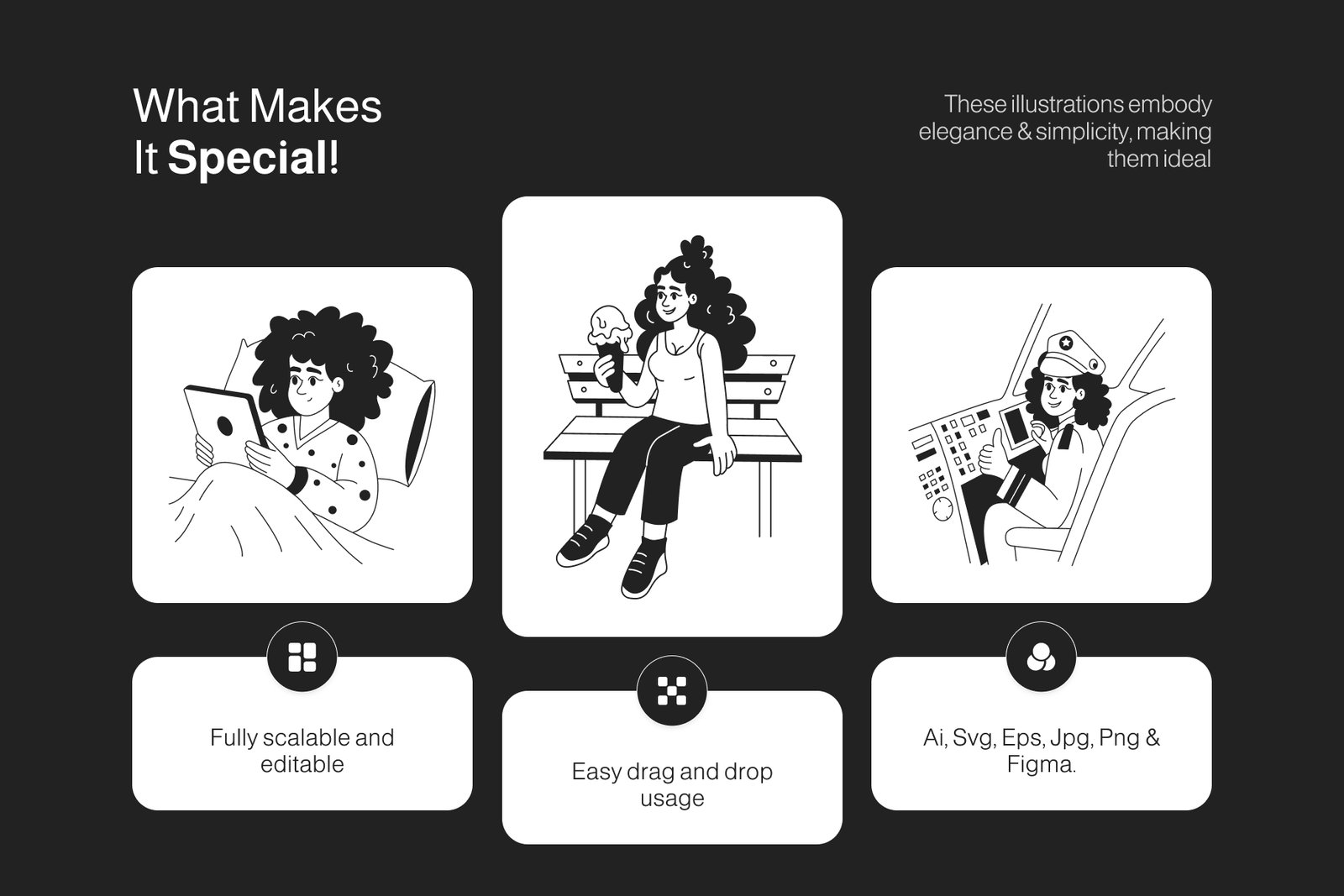 Girl Illustration Art Set